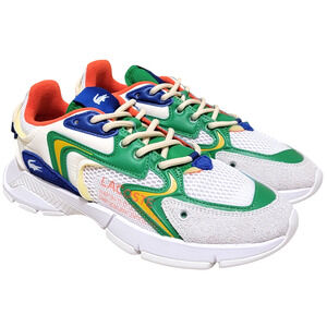 Lacoste L003 Neo Low Top Chunky Fashion Sneakers Size US 11.5 White Green Blue